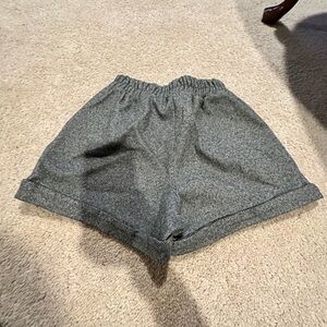 Gray wool shorts